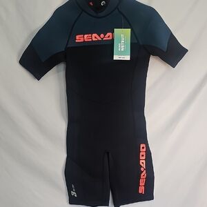 Men's Black and Blue Wetsuit